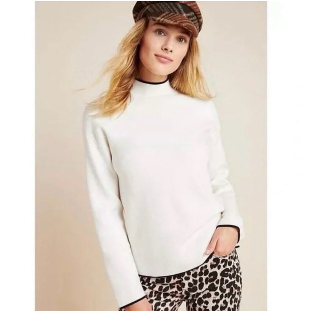 Anthropologie Cream Knit Top XS